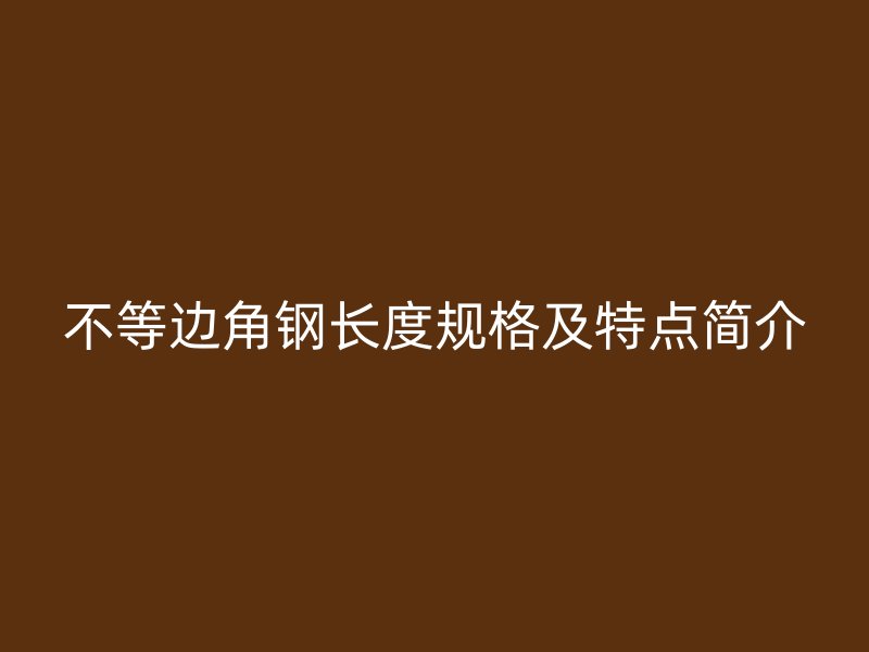 不等邊角鋼長(zhǎng)度規(guī)格及特點(diǎn)簡(jiǎn)介